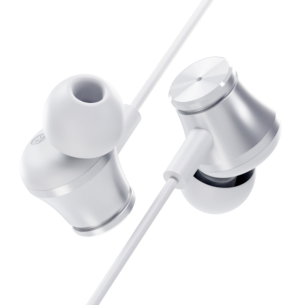 アクティブノイズキャンセリング搭載 ステレオイヤホン（ホワイト）カナル