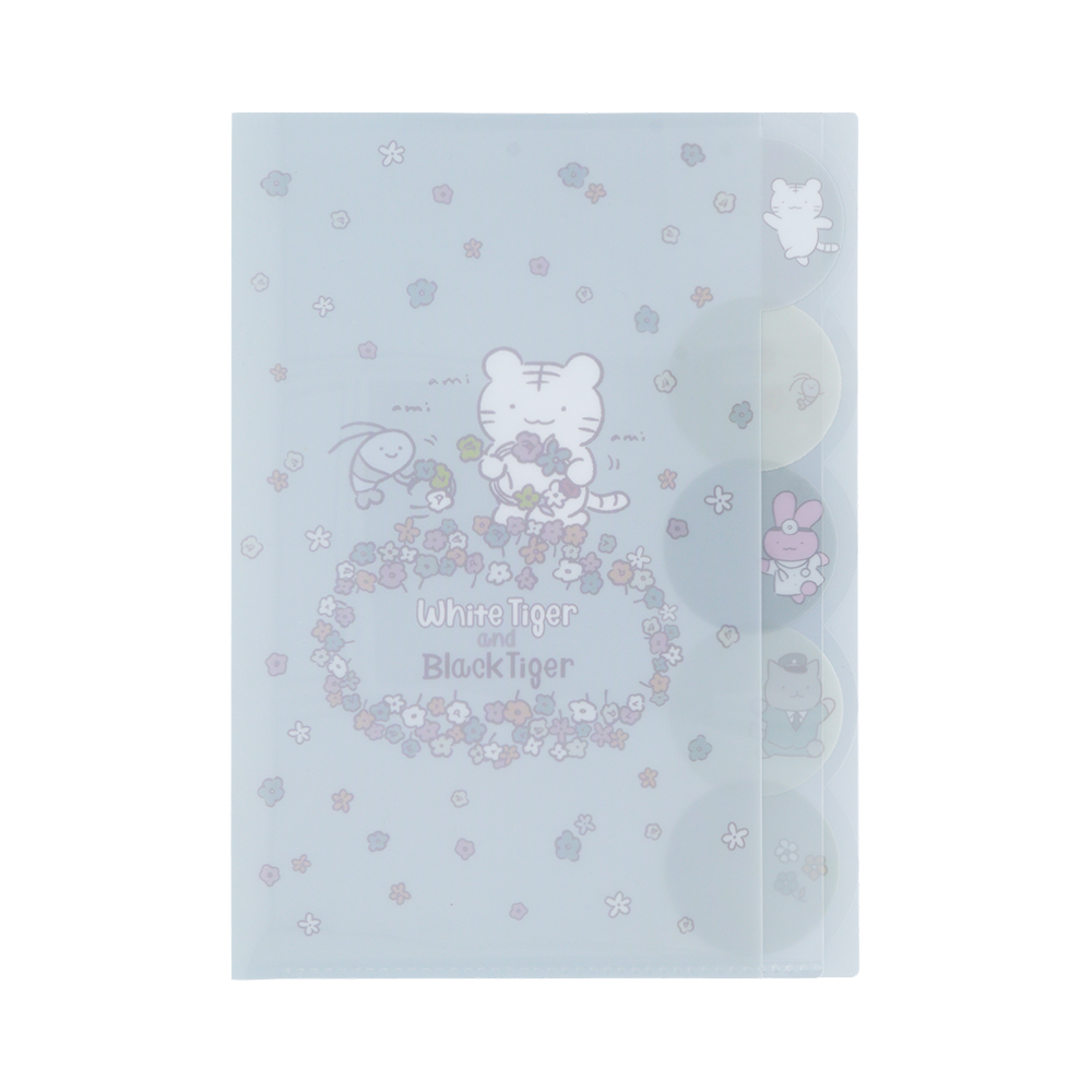 ダイカットクリアファイル 5P グレー