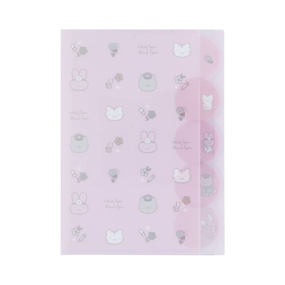 ダイカットクリアファイル 5P ピンク