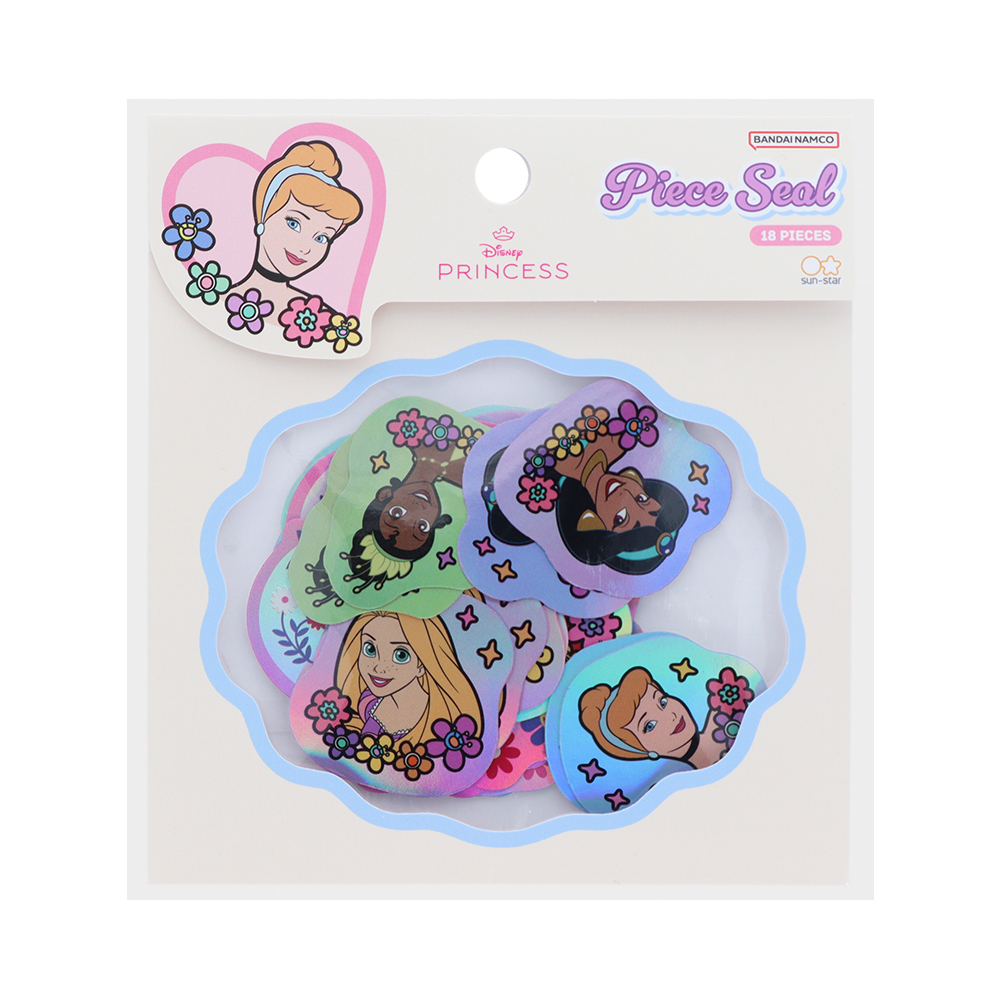 キラキラピースシール　集合W（ホワイト）