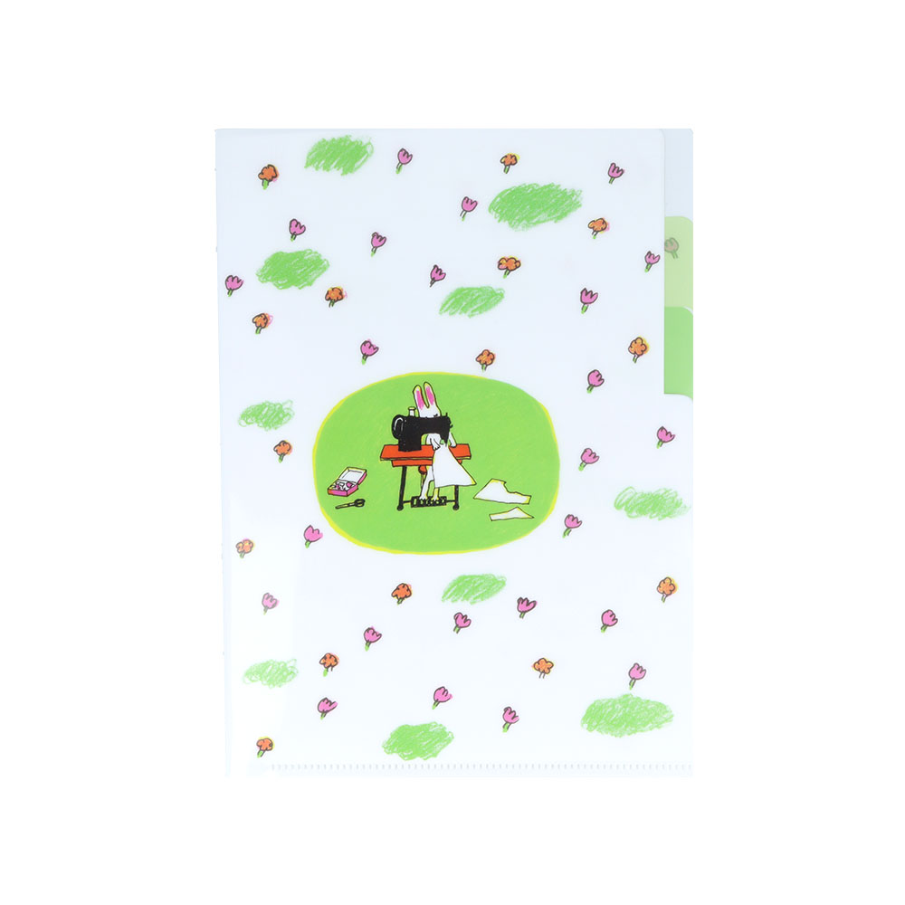 クリアファイルA5 3P 花