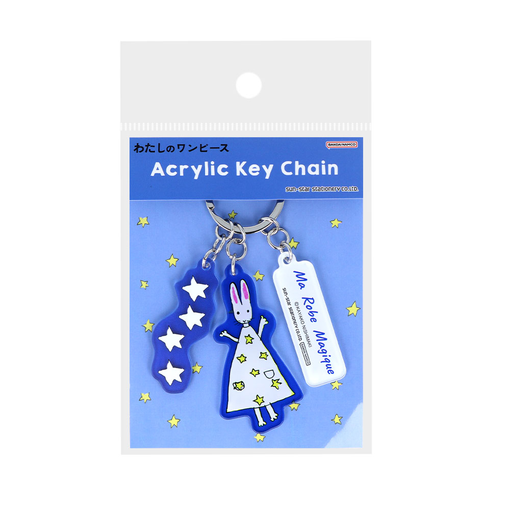 3連アクリルキーホルダー 星