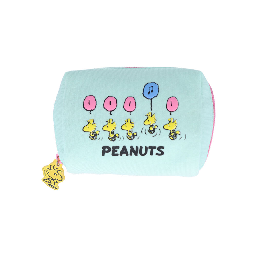 パフプリントミニポーチ ミントグリーン