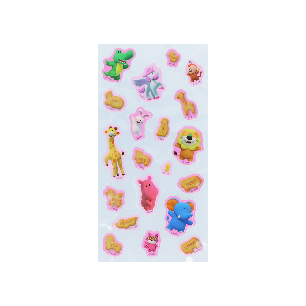 ぷっくりシール　ピンク02