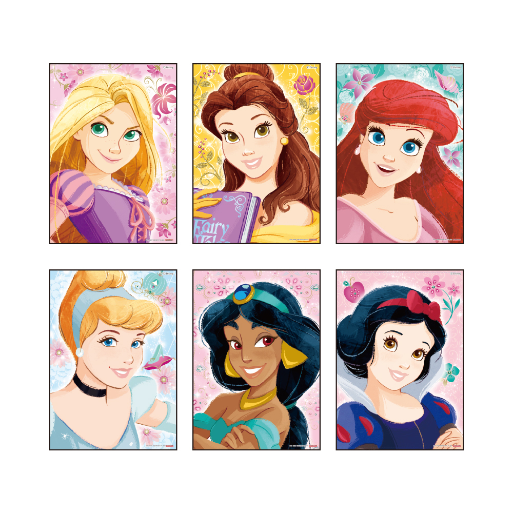 サンスター文具「ディズニープリンセス」メイクアップぬりえセット（ぬりえシート1）