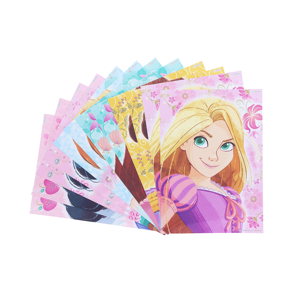 サンスター文具「ディズニープリンセス」メイクアップぬりえセット（ぬりえシート2）