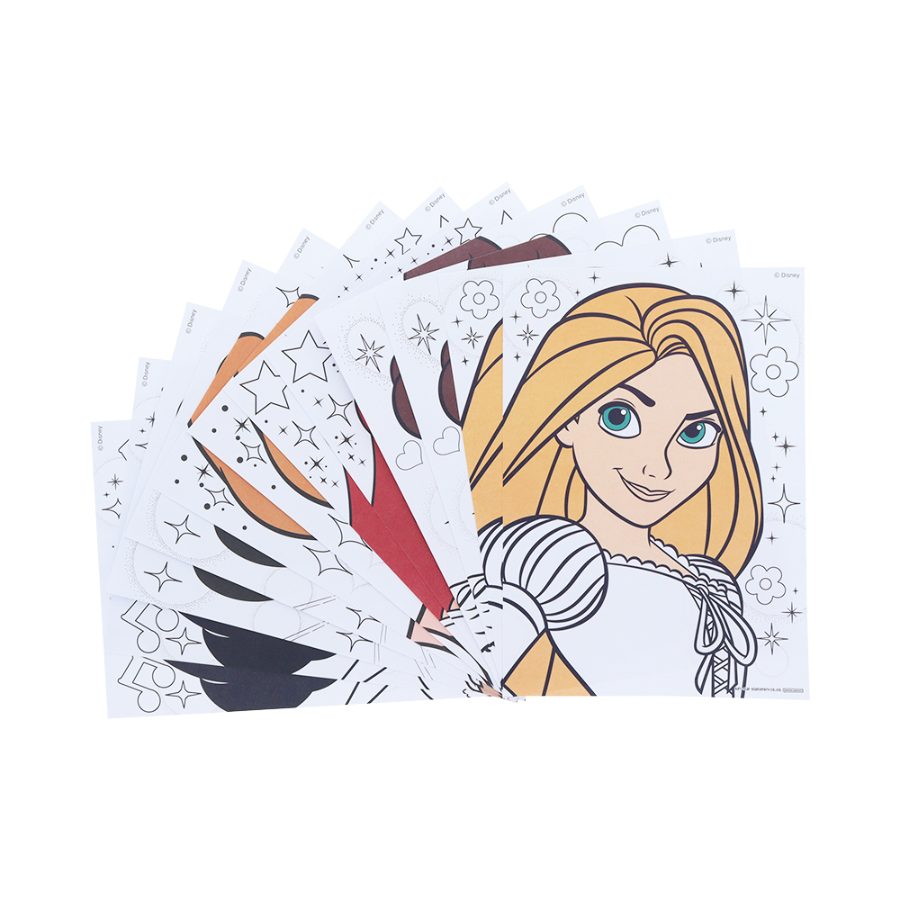 サンスター文具「ディズニープリンセス」メイクアップぬりえセット（ぬりえシート4）
