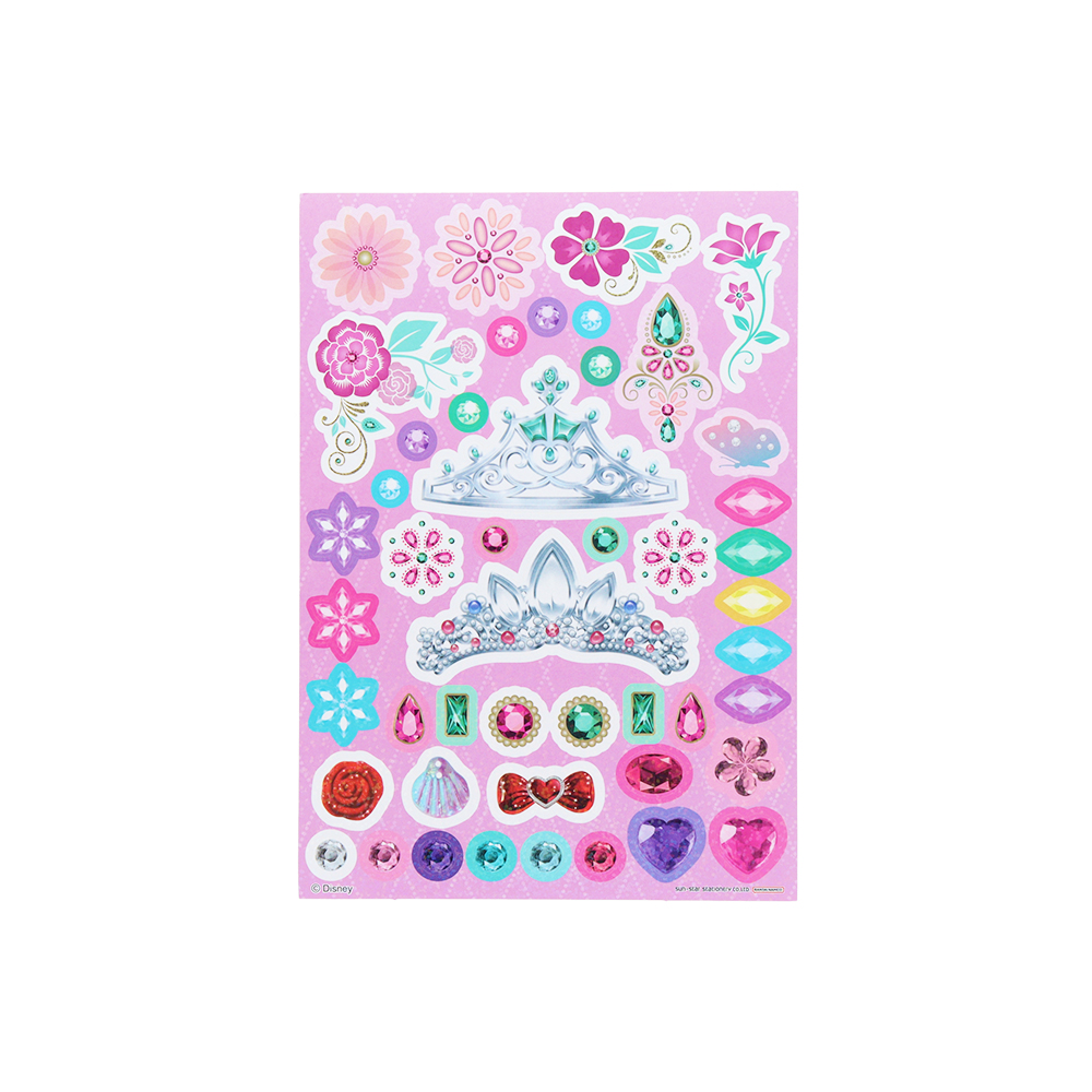 サンスター文具「ディズニープリンセス」メイクアップぬりえセット（デコレーションシール）