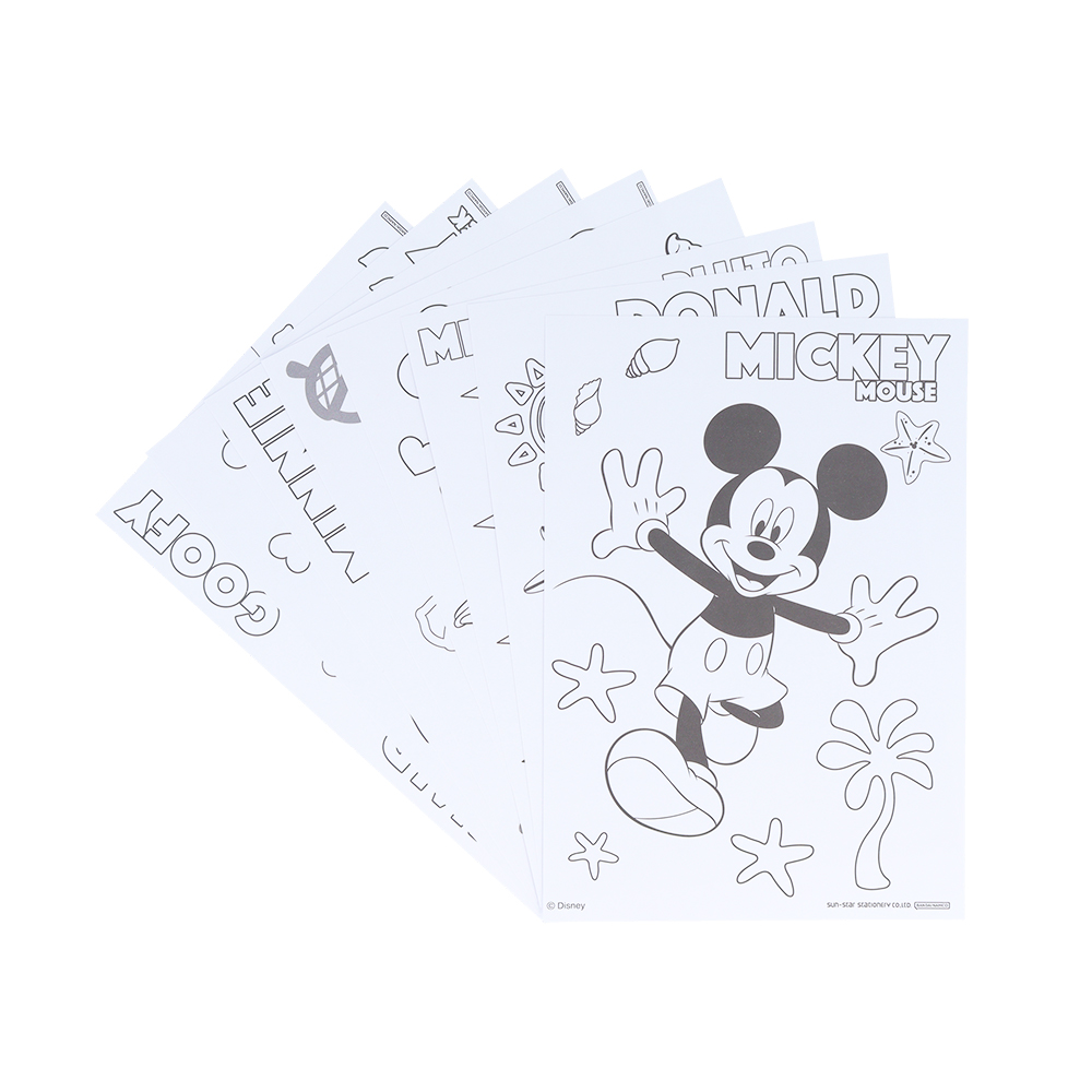 サンスター文具 ディズニー「ぬってかざれる!パレットぬりえ」ミッキー&フレンズ(塗り絵3)