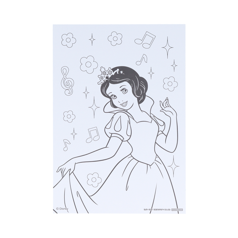 サンスター文具 ディズニー「ぬってかざれる!パレットぬりえ」ディズニープリンセス(ぬりえ1)
