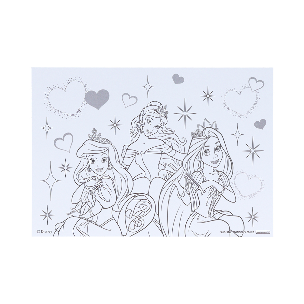 サンスター文具 ディズニー「ぬってかざれる!パレットぬりえ」ディズニープリンセス(ぬりえ2)