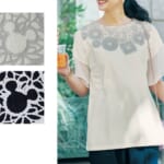 袖シフォン切替カットソーチュニック