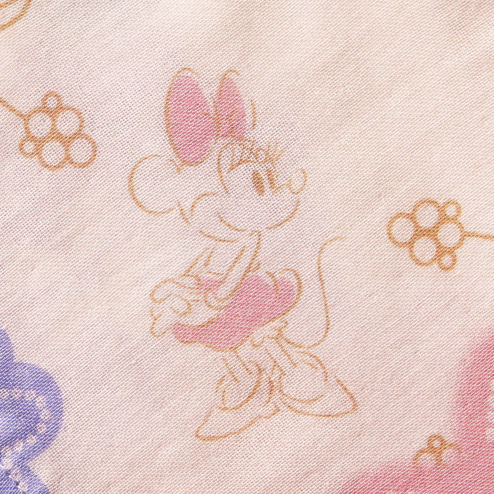 キッズダブルガーゼかぶりフリル甚平パジャマ　ミニー　デザインアップ