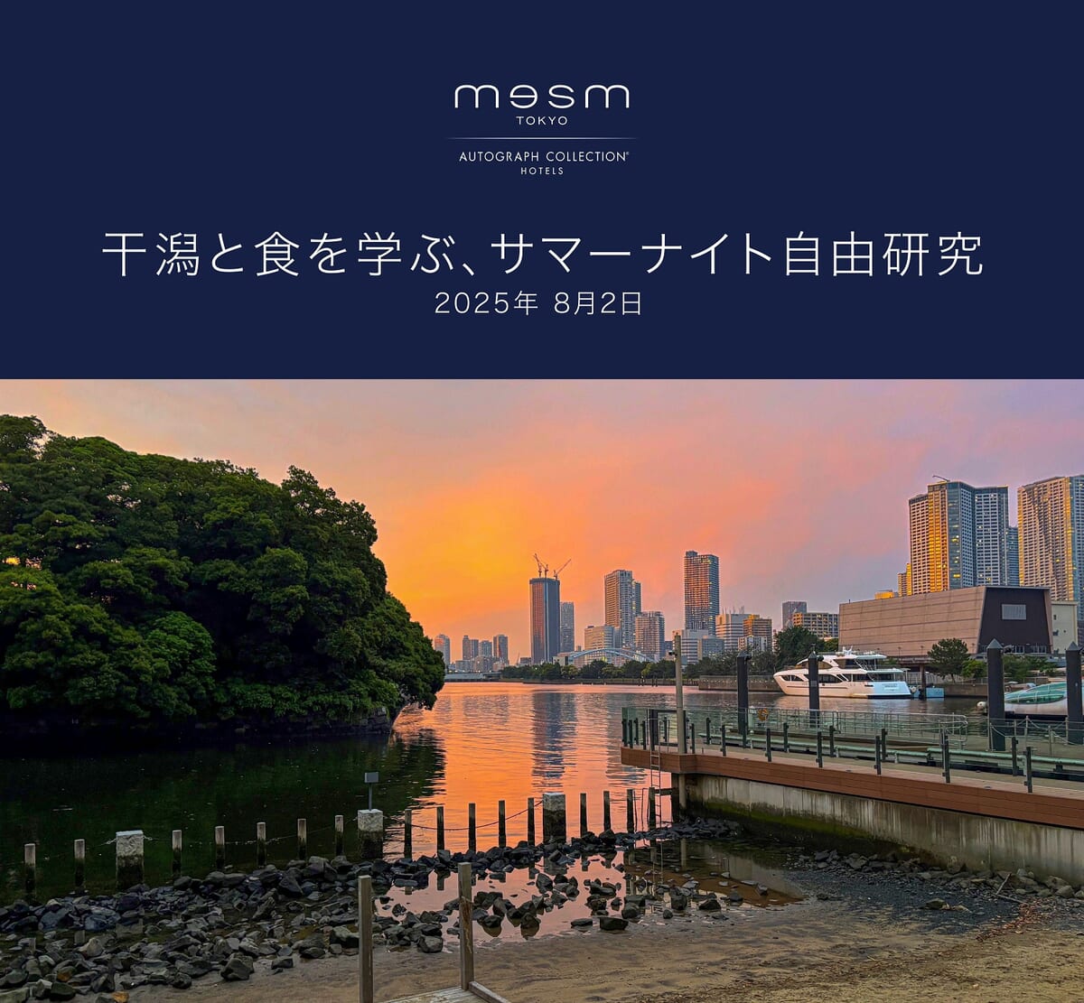 メズム東京、オートグラフ コレクション 「五感でふれる“東京の海の今” 干潟と食を学ぶ、サマーナイト自由研究」