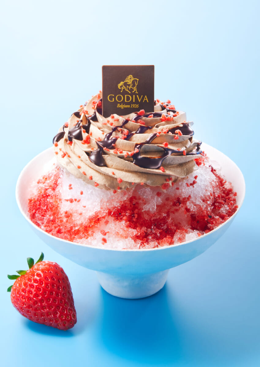 ゴディバ「かき氷 ストロベリー＆チョコレート」