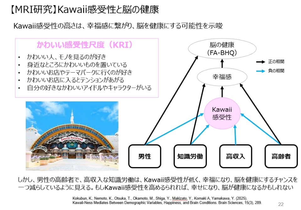 Kawaii感受性と脳の健康研究
