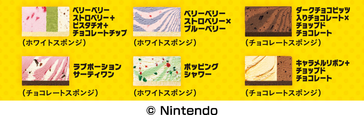 スーパーマリオ パレット６　6種類のフレーバー