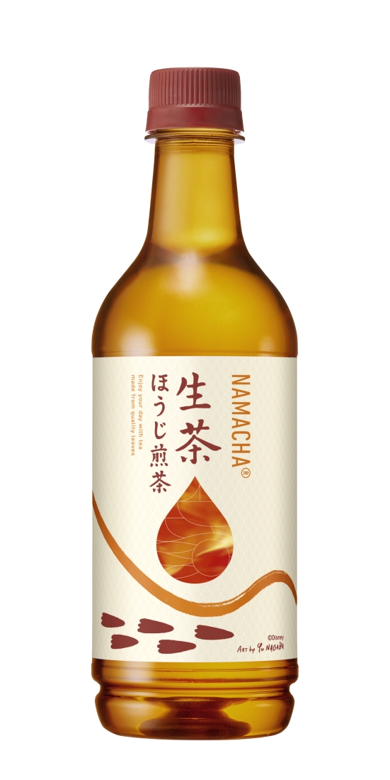 「キリン　生茶　ほうじ煎茶」ディズニーデザインボトル　足跡