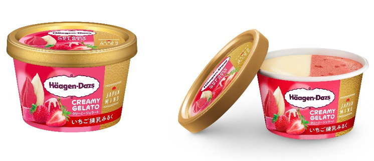 ミニカップ CREAMY GELATO『いちご練乳みるく』　商品画像1