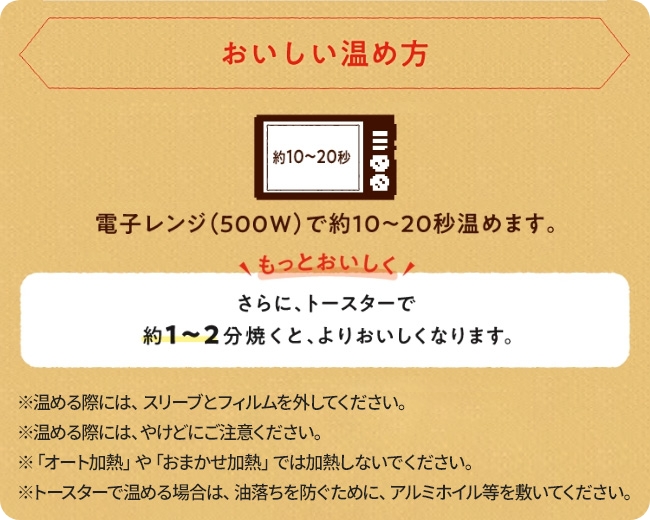 ザクもっちドッグのおいしい温め方
