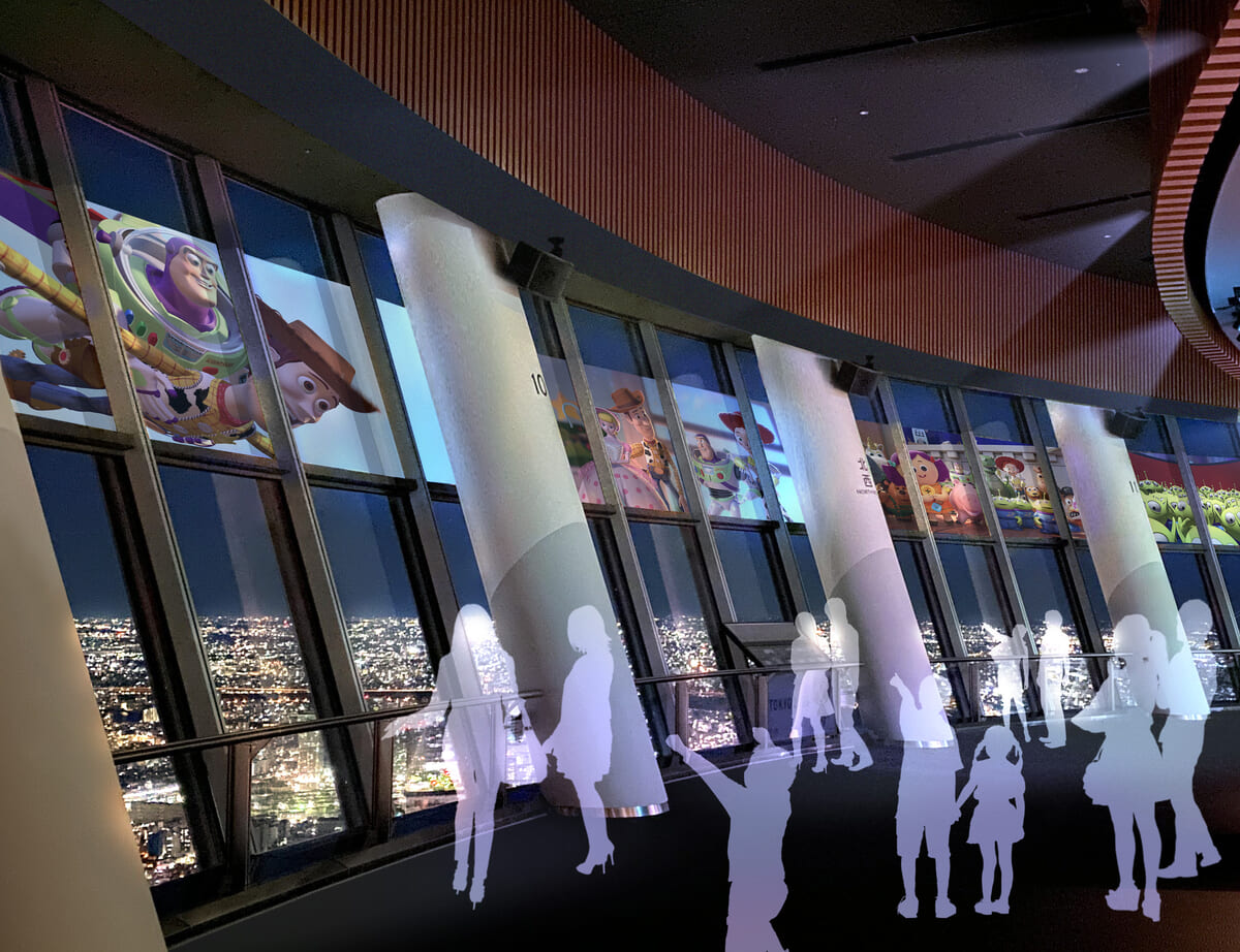 天望デッキ フロア350「SKYTREE ROUND THEATER(R)」での特別映像の上映