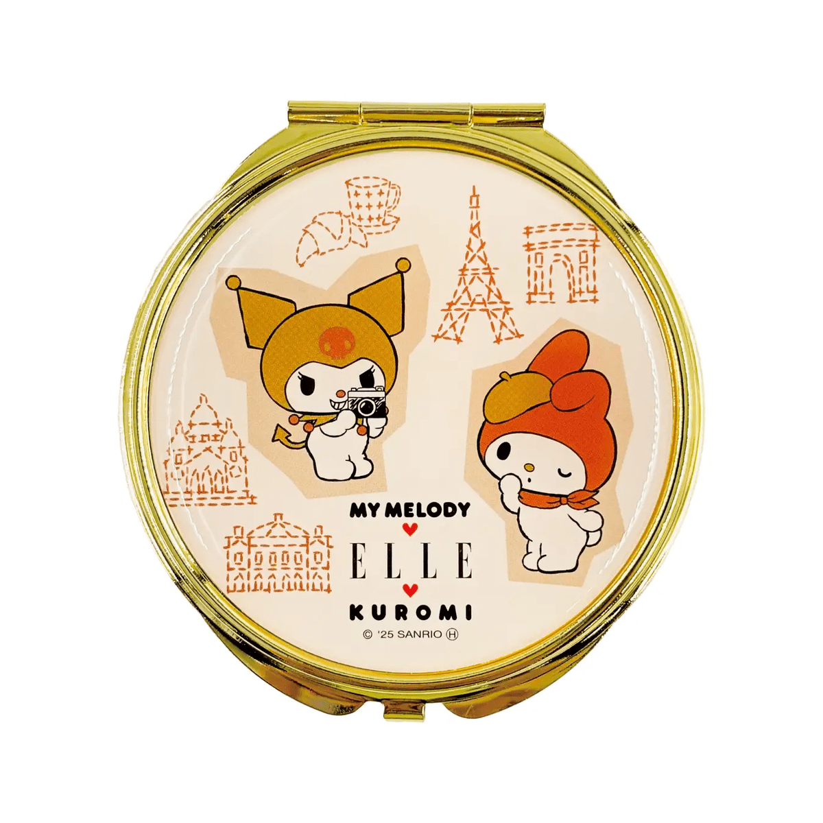 ELLE×マイメロディ＆クロミ MAPコンパクトミラー