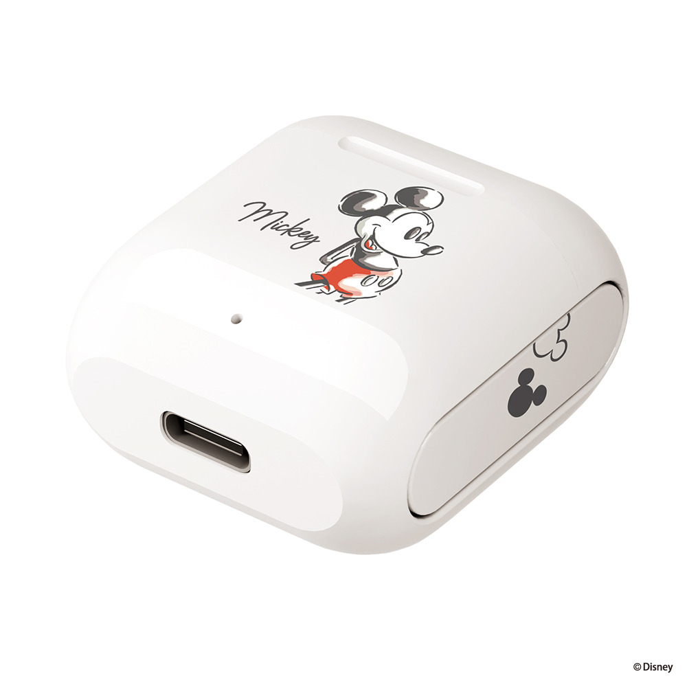 インナーイヤータイプ完全独立型ワイヤレスステレオイヤホン（ミッキーマウス）ケース収納