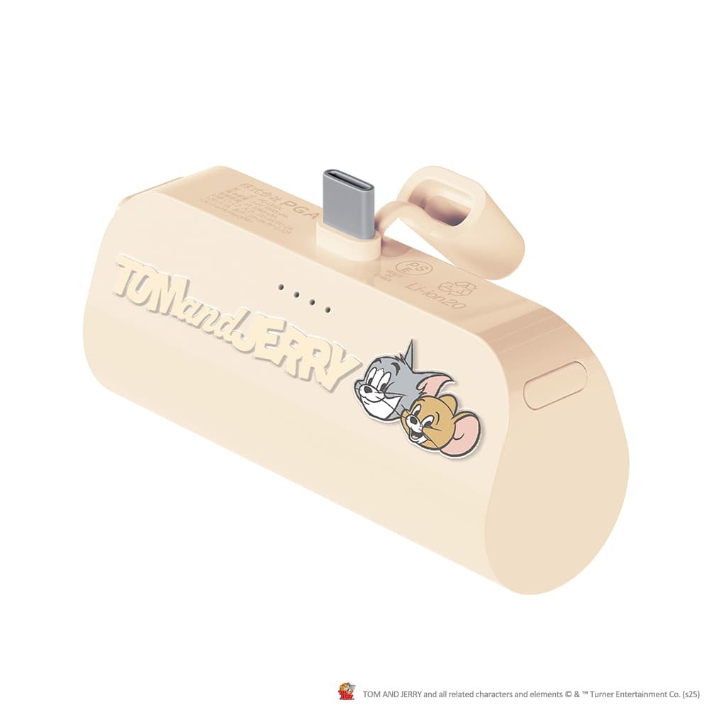 『トムとジェリー』5,000mAh直挿しモバイルバッテリー3