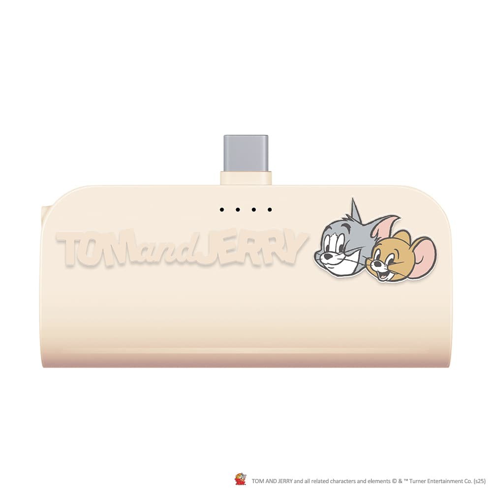 『トムとジェリー』5,000mAh直挿しモバイルバッテリー