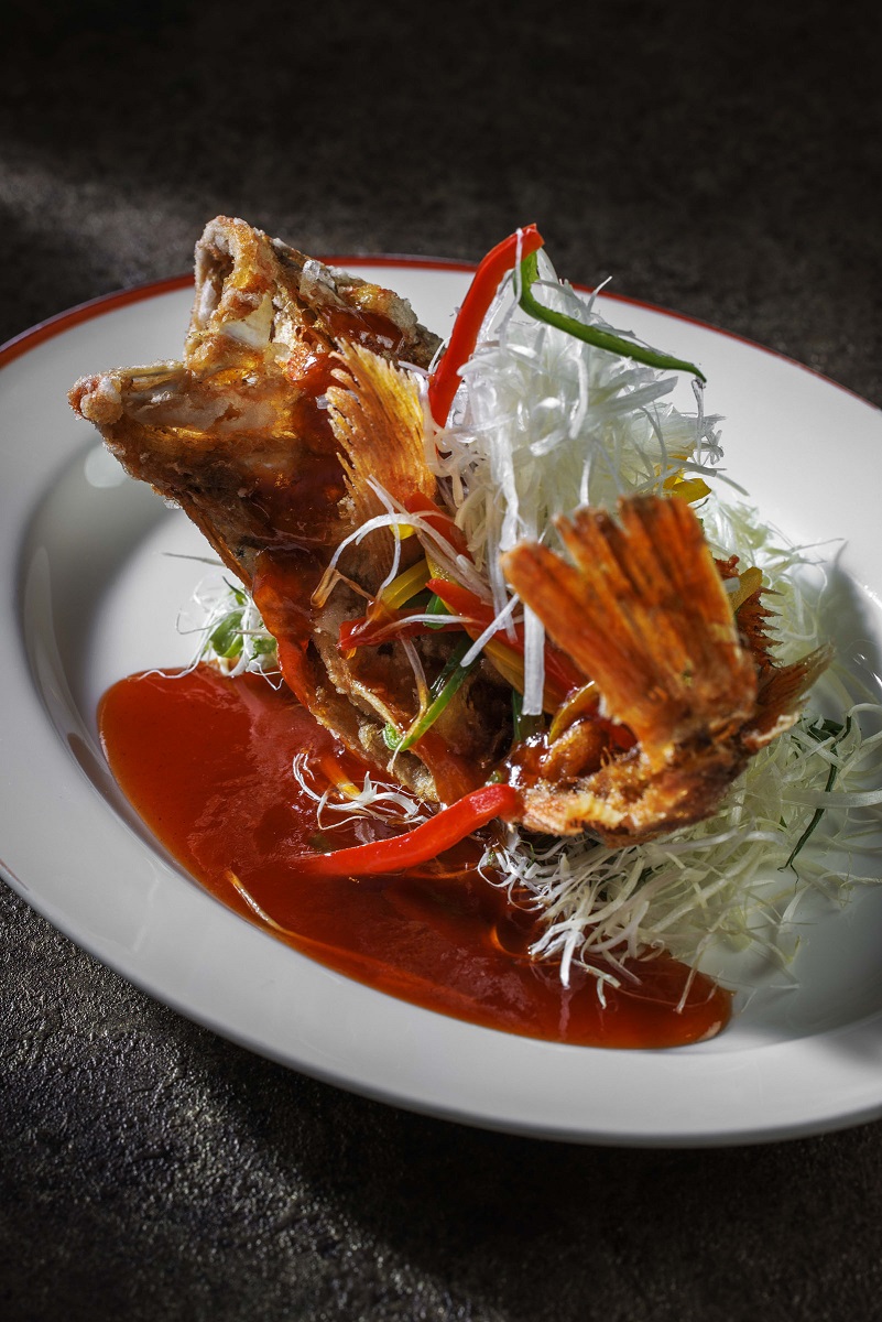 鮮魚の甘酢あんかけ