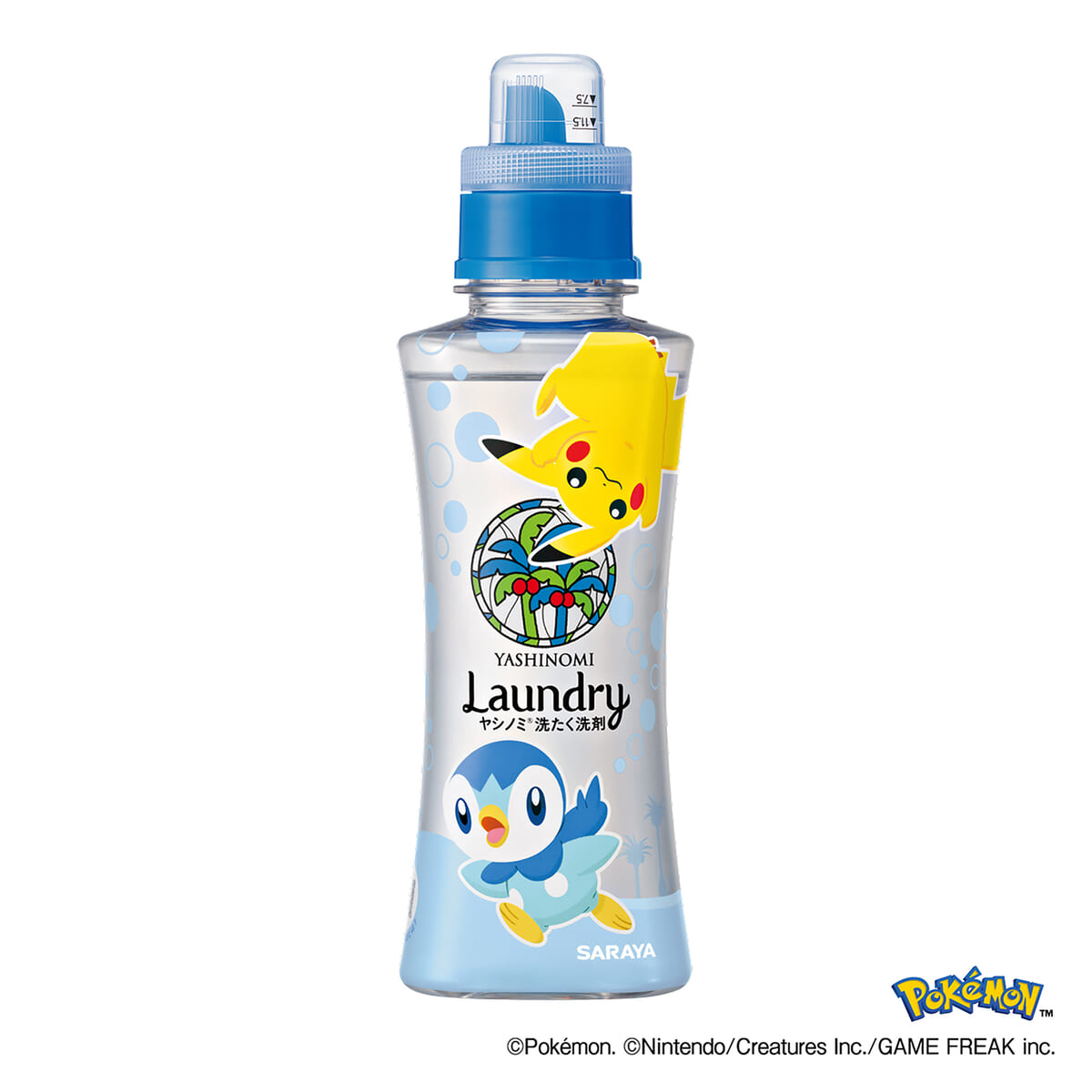 ヤシノミ洗たく洗剤濃縮タイプポケモンデザイン　ピカチュウ＆ポッチャマ