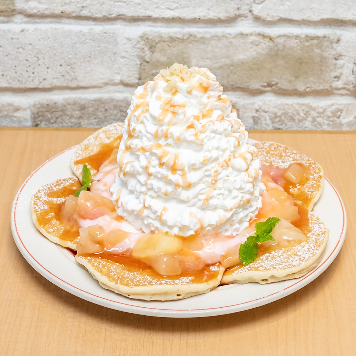 白桃のパンケーキ2