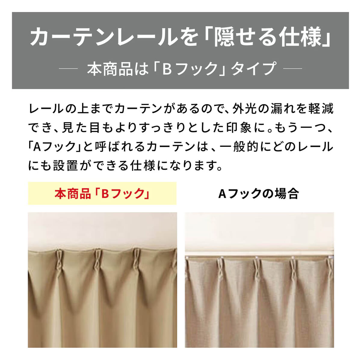 カーテンフックの説明