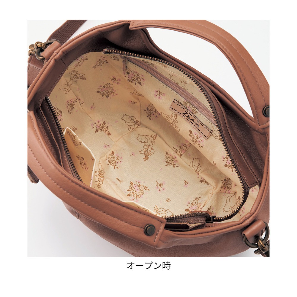 本革 2WAYショルダーバッグ オープン時