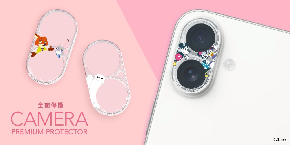 PGA ディズニー「カメラレンズプロテクター」（iPhone 16 / iPhone 16 Plus 用）