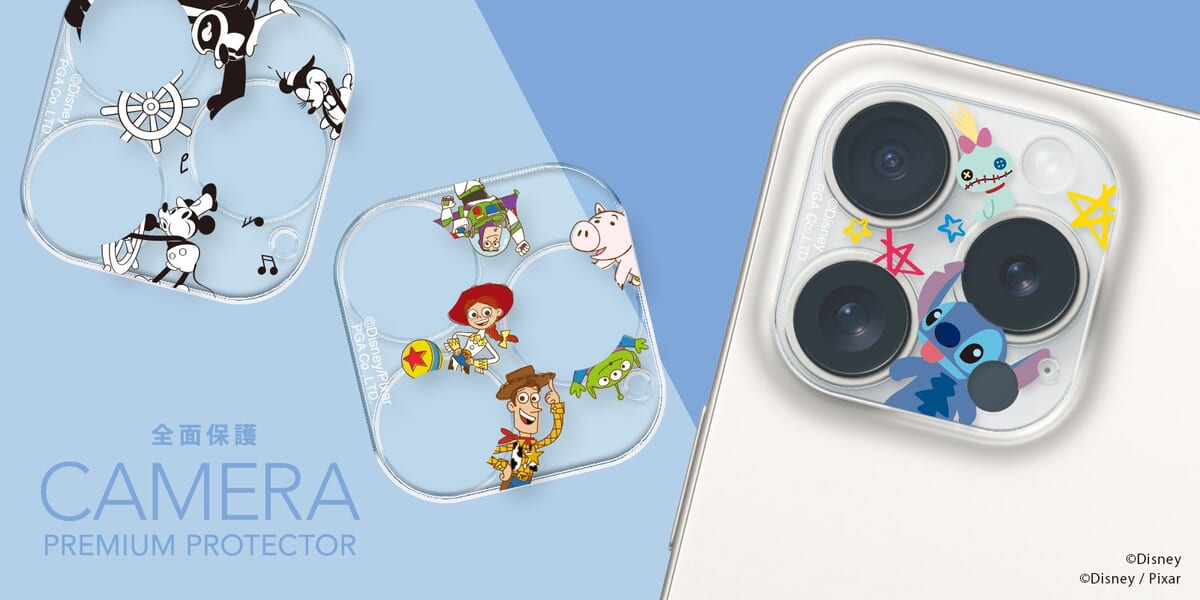 PGA ディズニー「カメラレンズプロテクター」(iPhone 16 Pro / iPhone 16 Pro Max / iPhone 15 Pro / iPhone 15 Pro Max用)