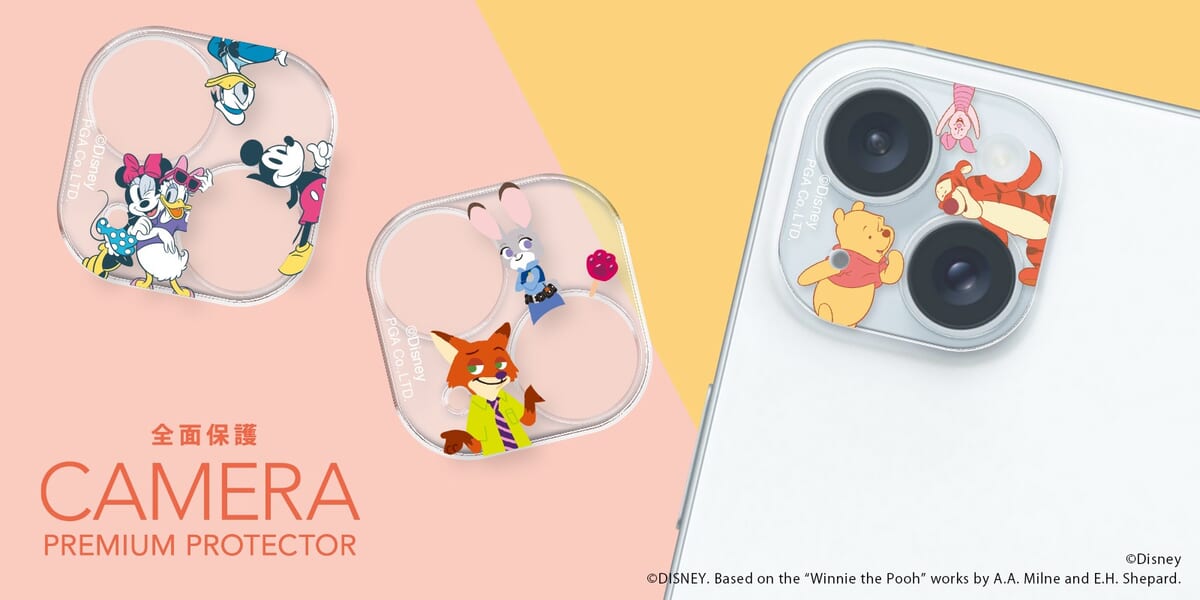 PGA ディズニー「カメラレンズプロテクター」(iPhone 15 / iPhone 15 Plus / iPhone 14 / iPhone 14 Plus 用)