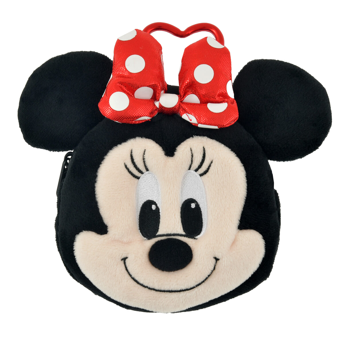 ミニー ポーチ カラビナ付き フェイス MINNIE’S DOT RIBBON