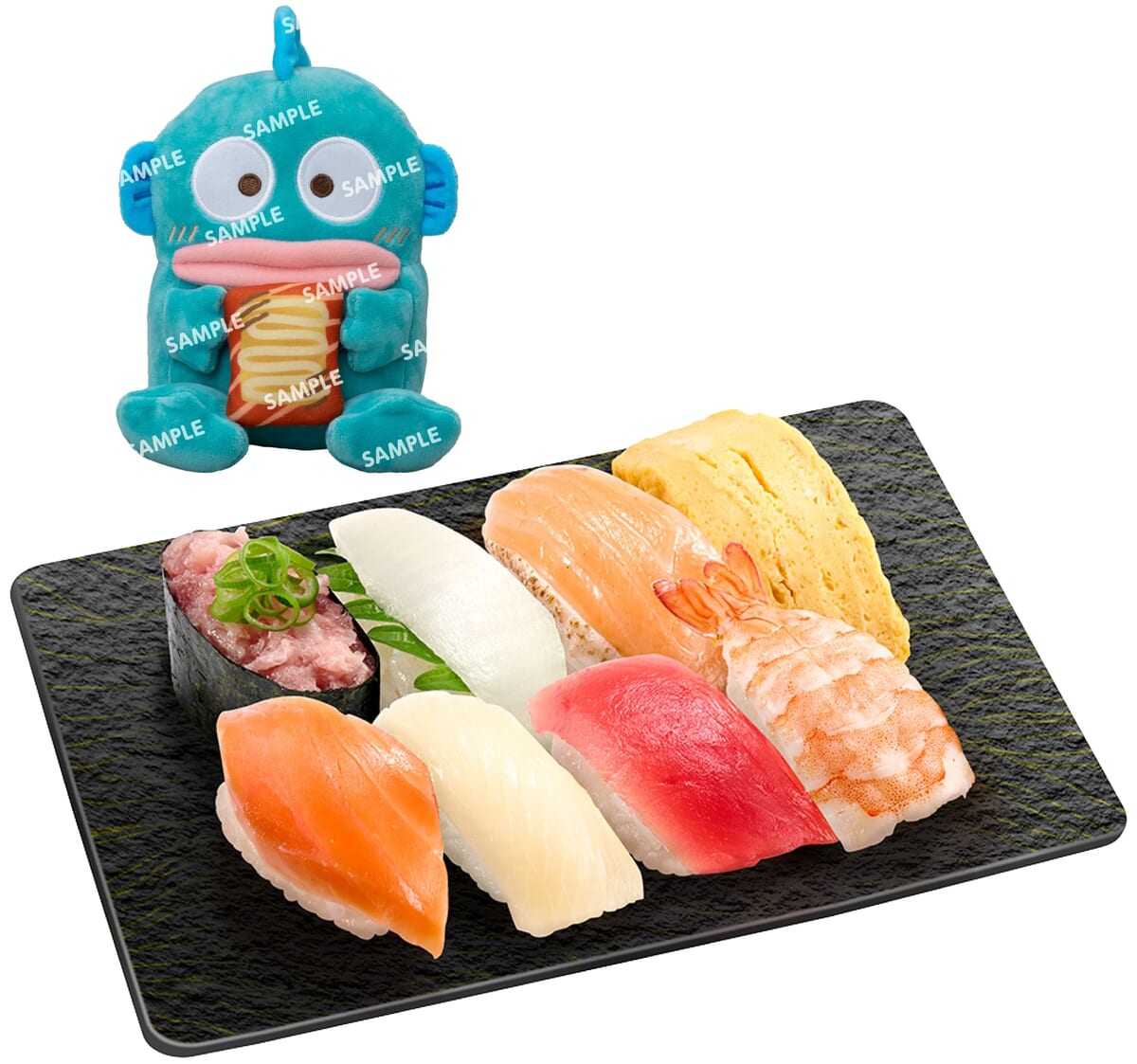 後半：はぴだんぶいコラボセット8貫(1人前) コラボ限定ぬいぐるみ付き