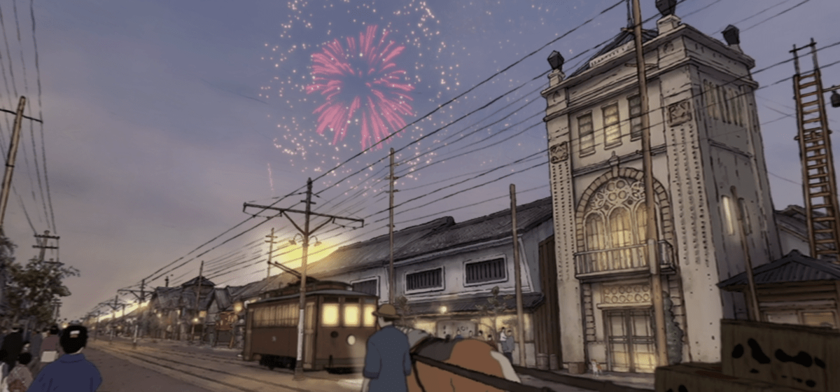 Scene7（1913年）：市電・バス・百貨店・天神祭