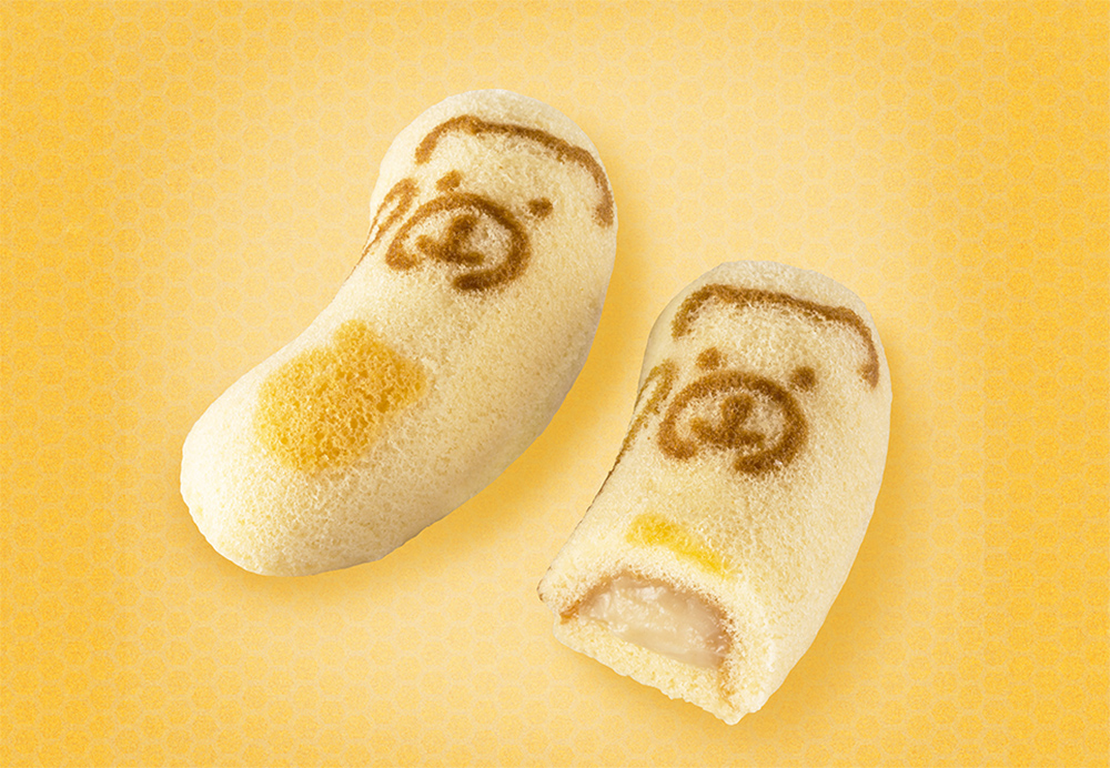 【羽田空港限定】空とぶ東京ばな奈くまッス。 はちみつバナナ味　断面