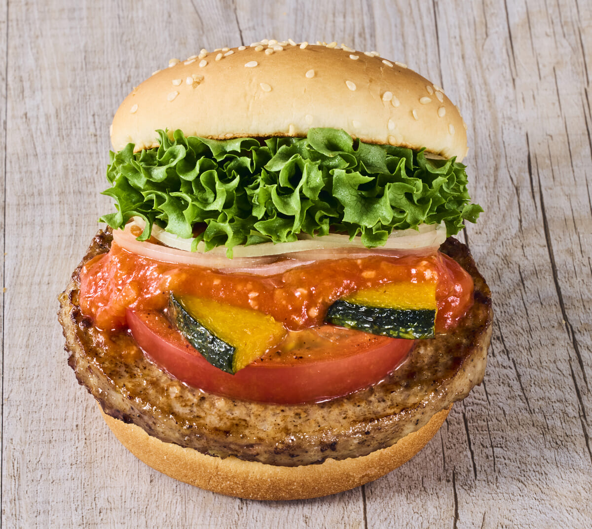 国産夏野菜のチリトマトクラシックバーガー