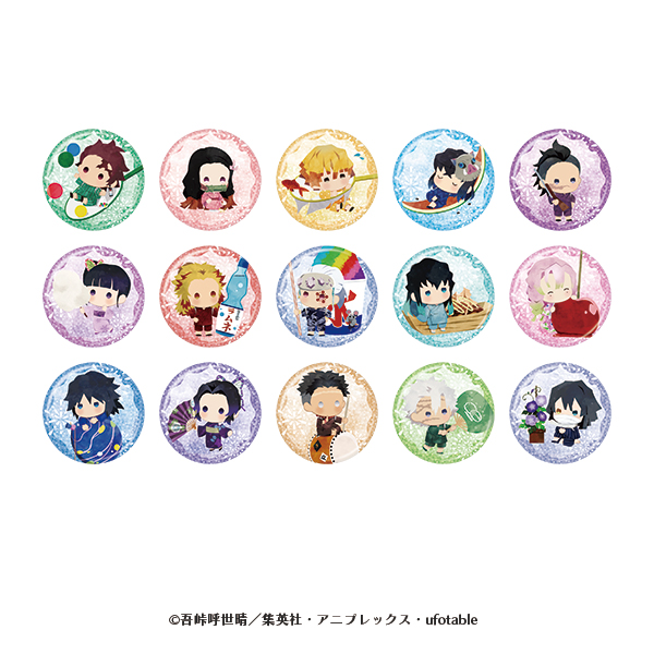 アニメ「鬼滅の刃」ゆらふわシリーズ サマーver.　ランダムホログラム缶バッジ