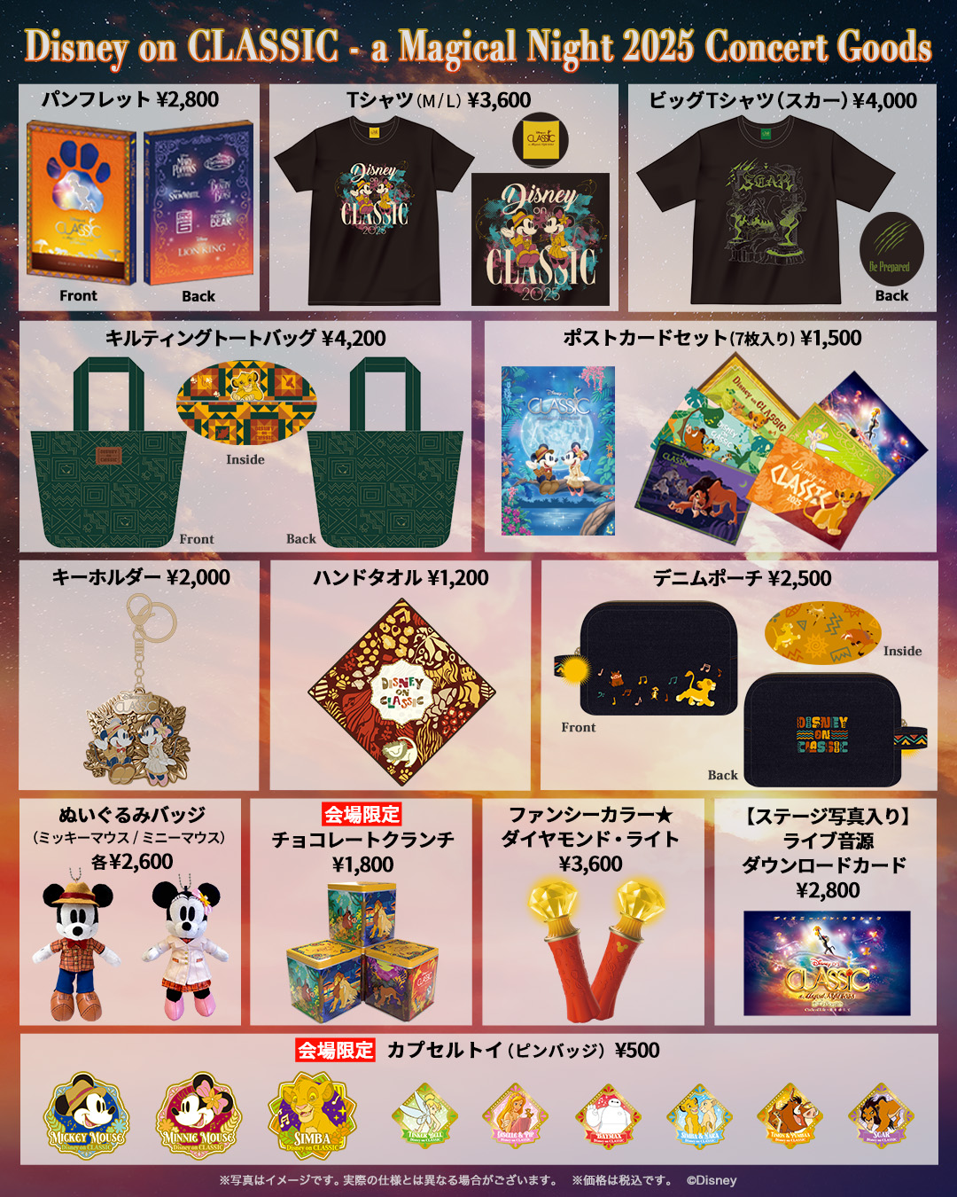ディズニー・オン・クラシック 〜まほうの夜の音楽会 2025〜 コンサートグッズ