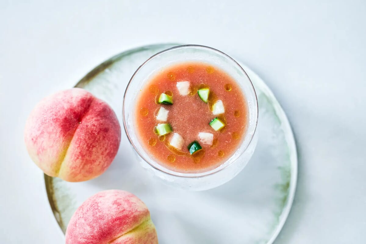 国産白桃ガスパチョ