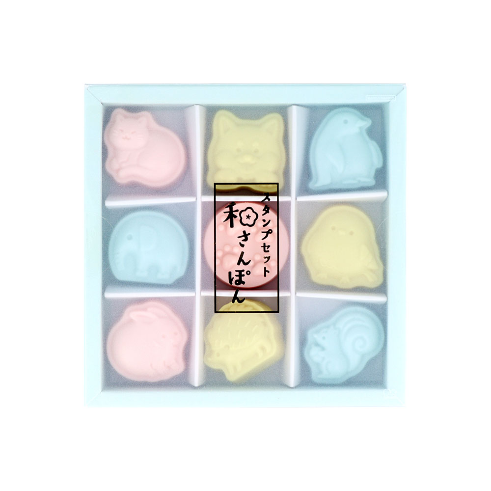 スタンプセット和さんぽん(どうぶつがら)パッケージ