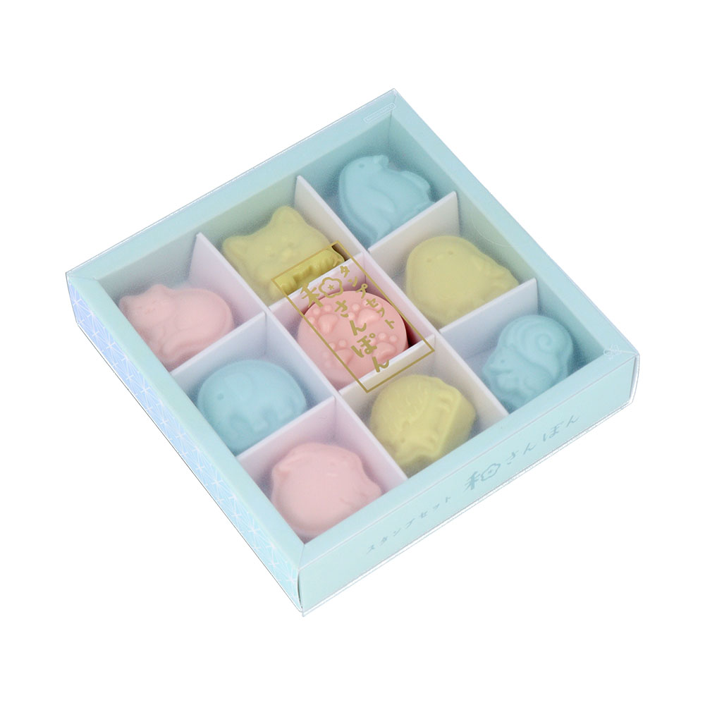 スタンプセット和さんぽん（どうぶつがら）