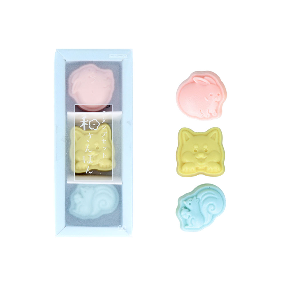 スタンプセット和さんぽん(いぬたち)パッケージ・内容