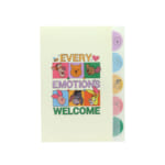 ダイカットクリアファイル5P　カラフル