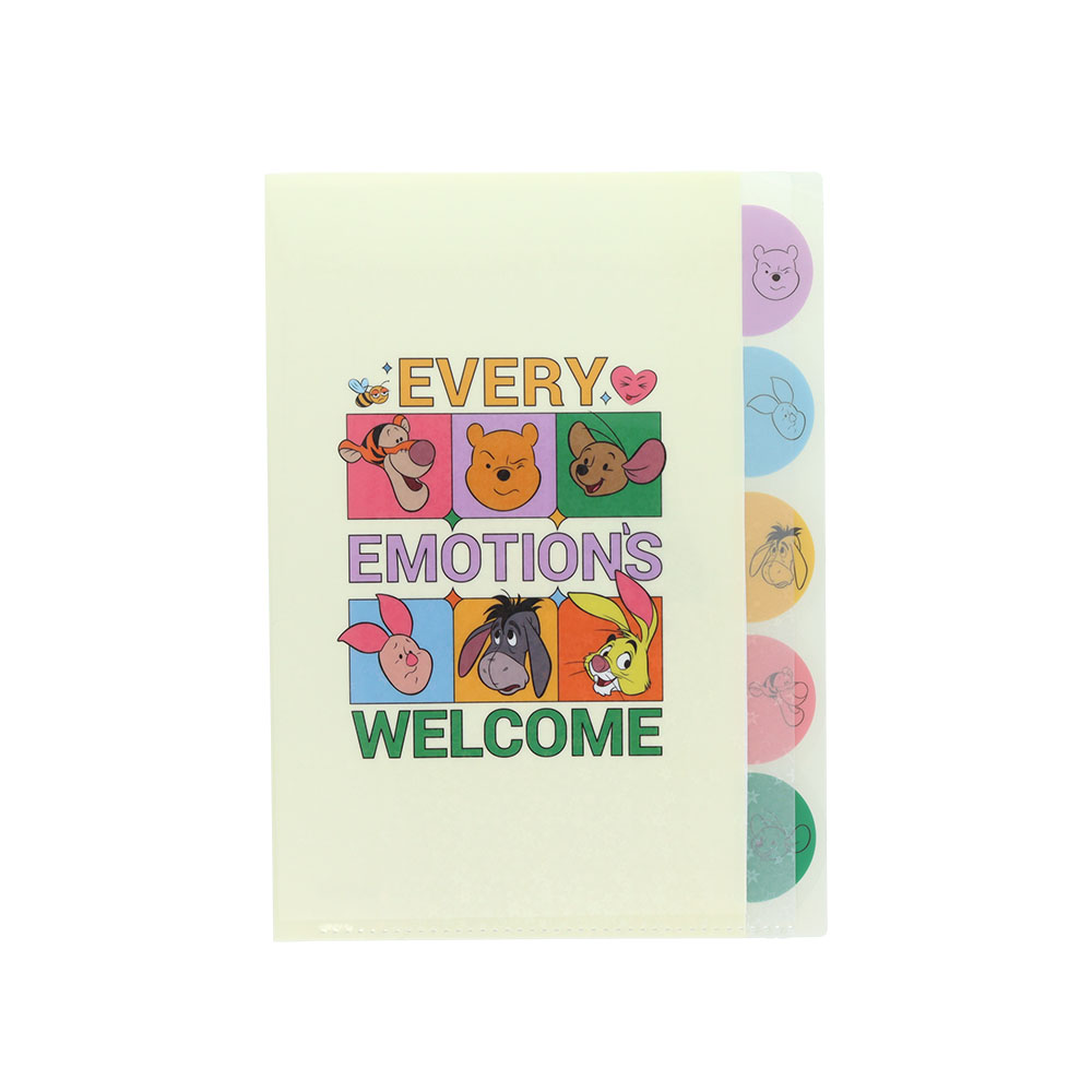 ダイカットクリアファイル5P　カラフル